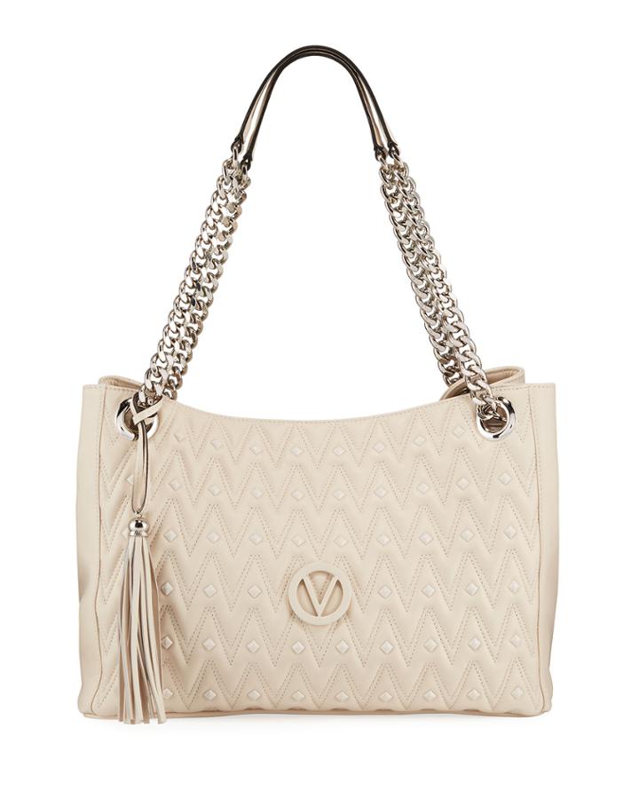 Verra Large Quilted Leather Tote Bag
