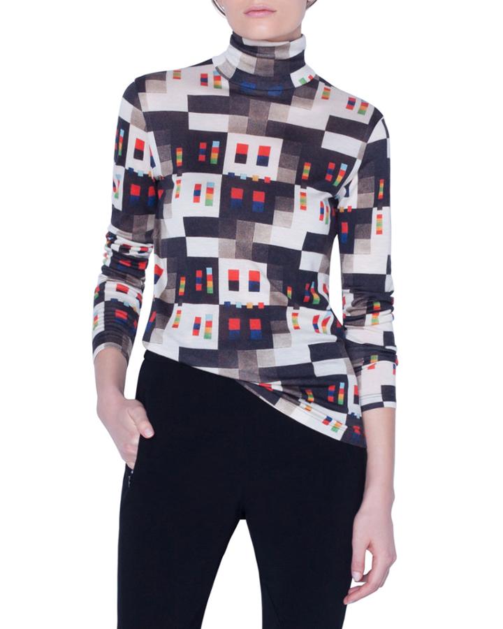 Jersey Rolled-trim Turtleneck