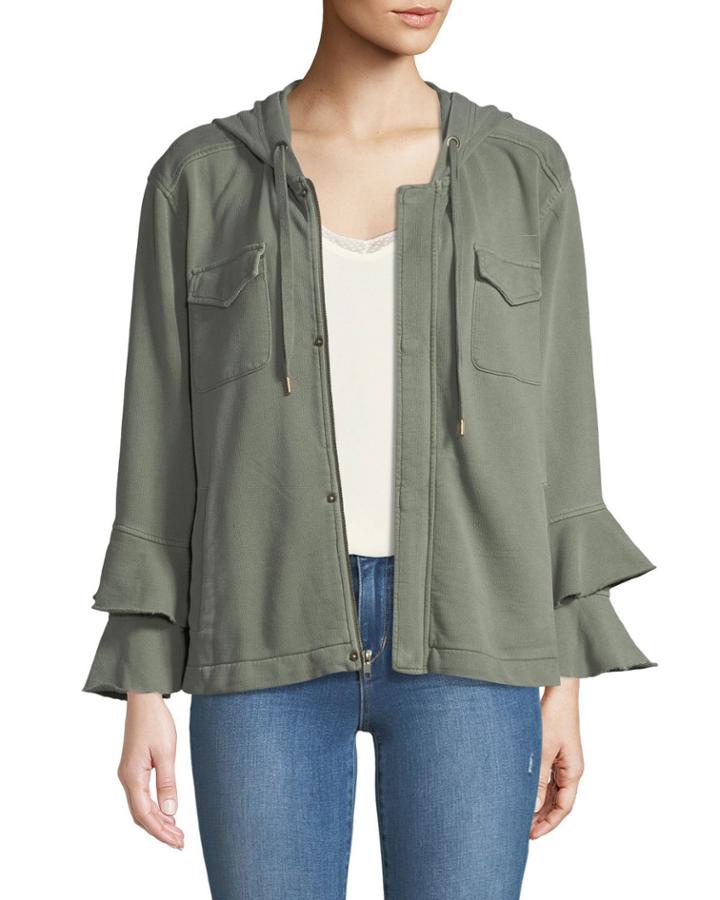 Life Adventure Bell-sleeve Hoodie Jacket