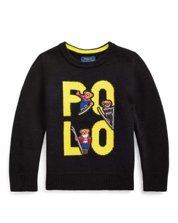 Boy's Merino Wool Logo Sweater,
