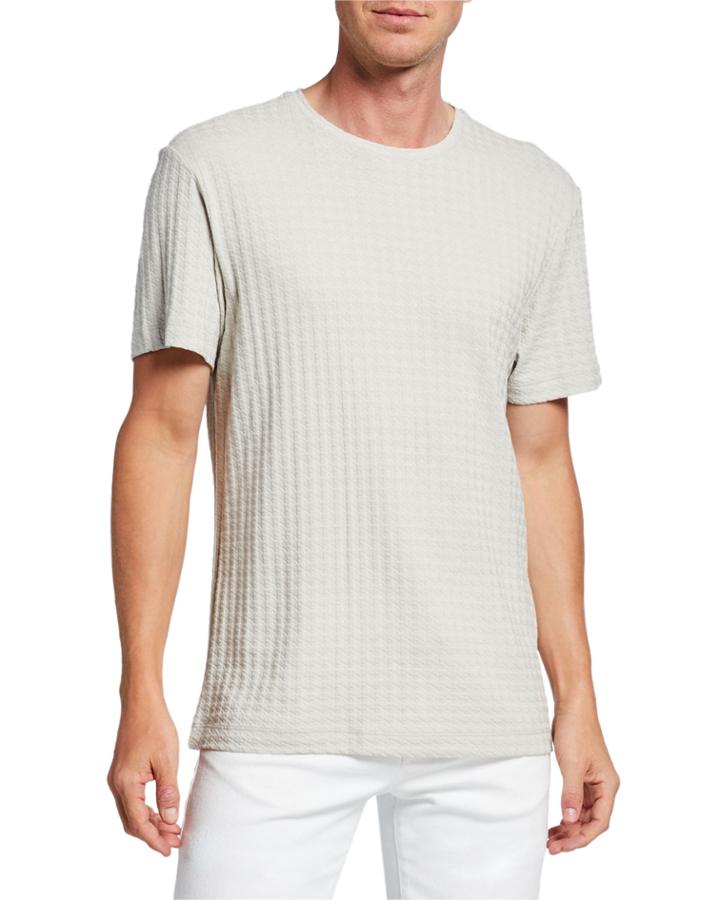 Men's Houndstooth Jacquard Short-sleeve T-shirt