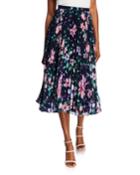 Floral Pleated Burnout Chiffon