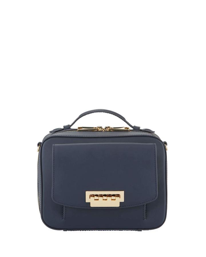 Earthette Top Handle Box Bag, Dark Blue