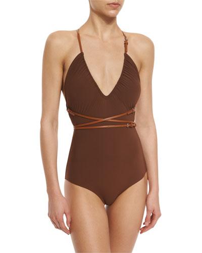 Belted Wrap One-piece