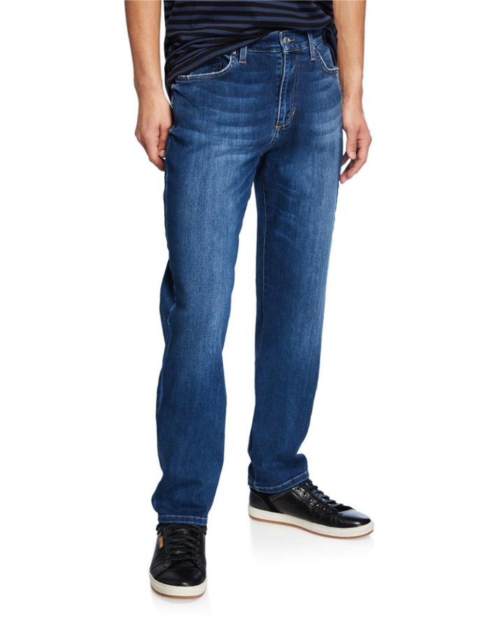 Men's The Brixton Distressed Straight-leg Jeans