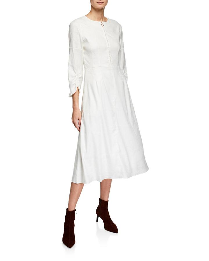 Ruched Sleeve Peasant