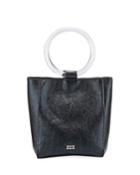 Sparkle Metallic Leather Ring-handle Bag