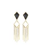 Kite Fringe-drop Clip-on Earrings