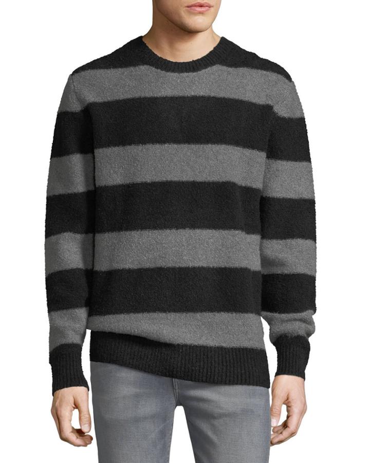 Men's Freddy Stripe Sweater W/ Zip Cuffs