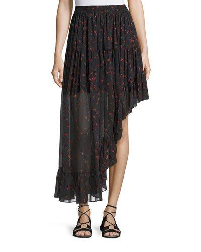 Jonel Printed Asymmetric Chiffon