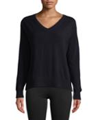 Boxy Long-sleeve V-neck Tee