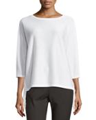 Fringe-trim 3/4-sleeve