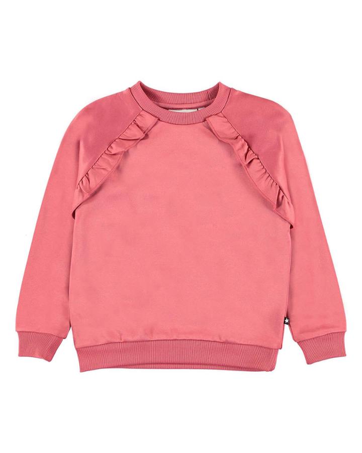Girl's Michaela Ruffle Trim Sweatshirt,