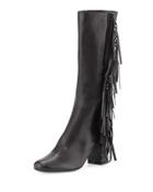 Napa Fringe Knee Boot, Nero (black)