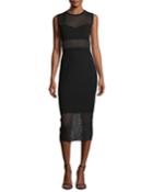 Jasmine Crewneck Sleeveless Straight-fit Dress