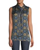 Abbie Aztec Artistry Silk Blouse W/