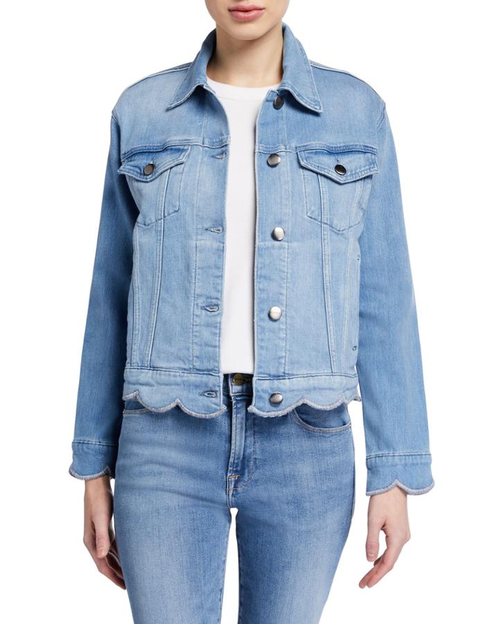 Scallop-edge Denim Jacket