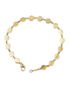 14k Yellow Gold Plain Disc Bracelet