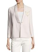 Monili Bead-trim Wool-crepe Blazer