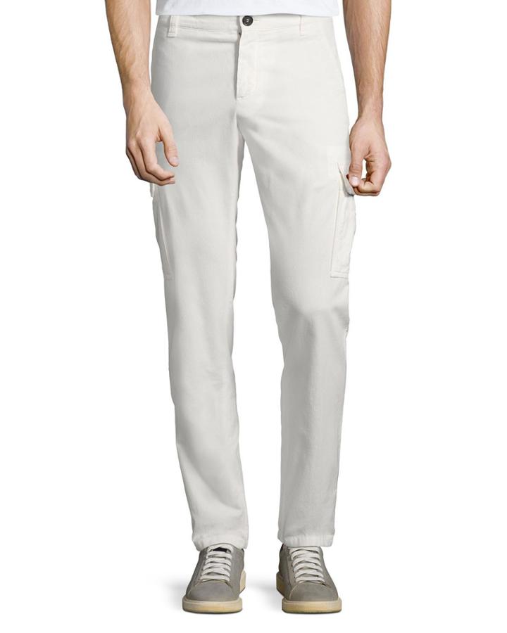 Slim-fit Corduroy Cargo Pants