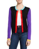 Ruthy Colorblocked Button-front Cardigan