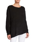 Asymmetrical Long-sleeve Metallic