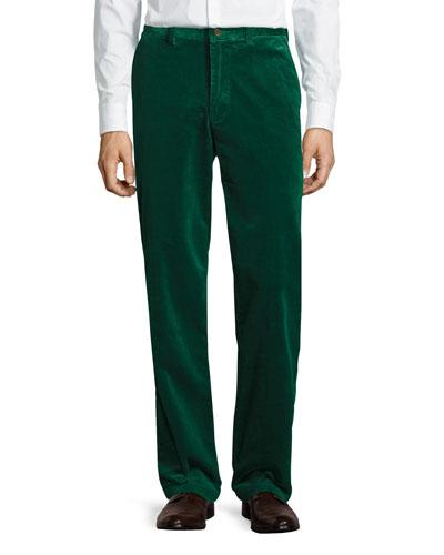 Strtch Cord Pln Frt Pant