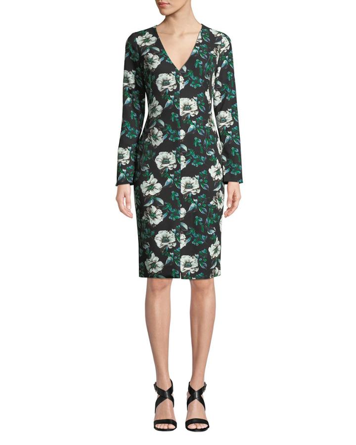 Sambora Floral V-neck Dress