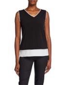 Sleeveless Knit Twofer Top
