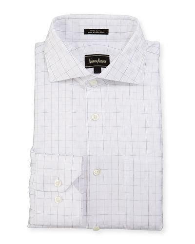 Classic-fit Square-pattern Dress