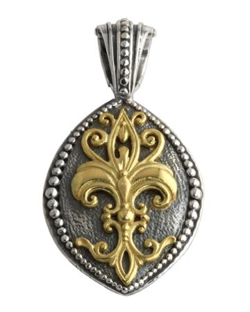 Two-tone Marquise Pendant