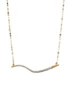 Electric Wavelength Necklace In 14k Yellow Gold