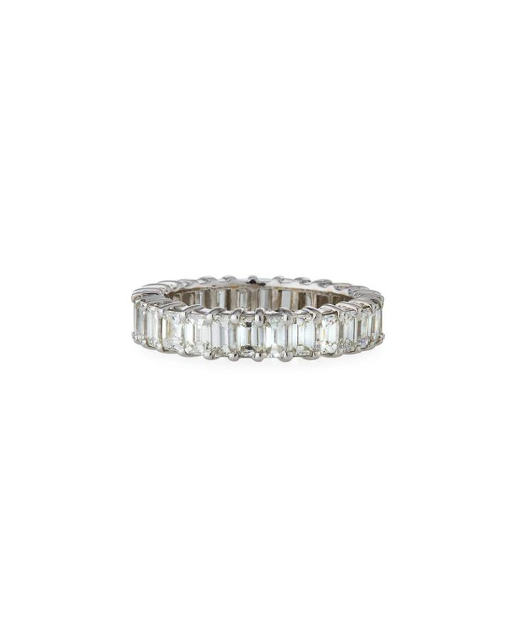 18k White Gold Diamond Baguette Ring