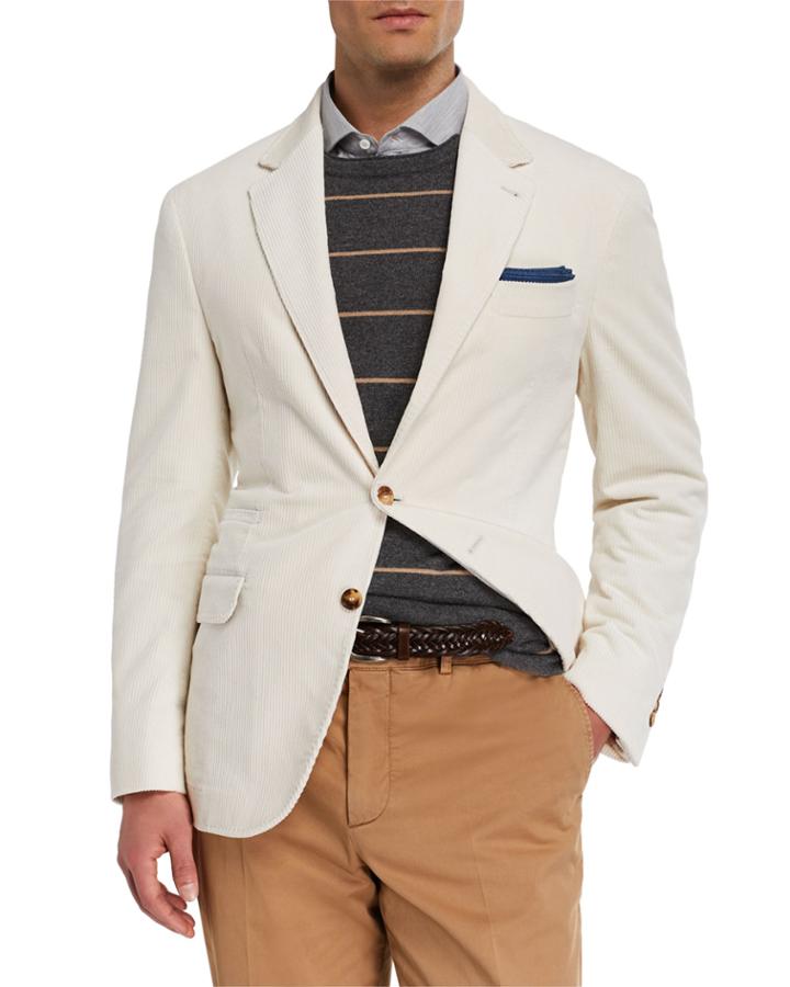 Men's Corduroy Two-button Jacket