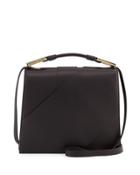 Charlotte Origami Leather Handbag, Black