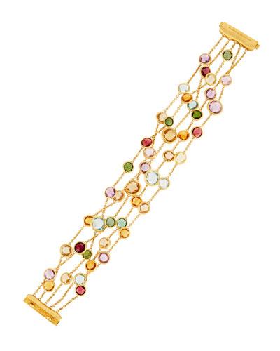 Mini Jaipur Five-strand Mixed-stone Bracelet