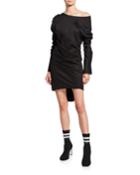 Gabriella Off-shoulder Ruched Bodycon Asymmetric Dress
