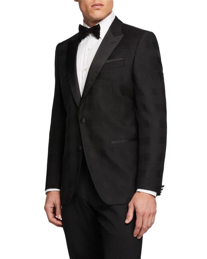 Men's Textured Dinner Tuxedo Jacket
