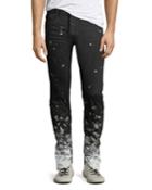 Men's Selvedge Denim Paint-splattered Jeans