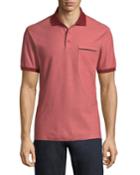 Contrast-trim Pique Polo