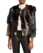 Patchwork Fox Fur Coat