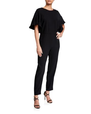 Singles Ruffle Sleeve Jumpsuit