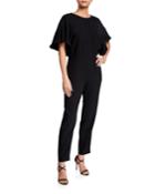 Singles Ruffle Sleeve Jumpsuit