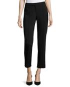 Slim Ponte Skinny Pants, Black