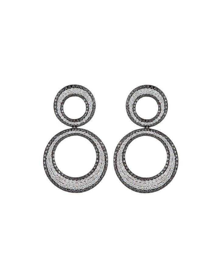 Scalare 18k White Gold 2-tone Diamond Earrings