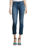 Crop And Roll Straight-leg Jeans