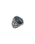 Specular Hematite Oval Ring,