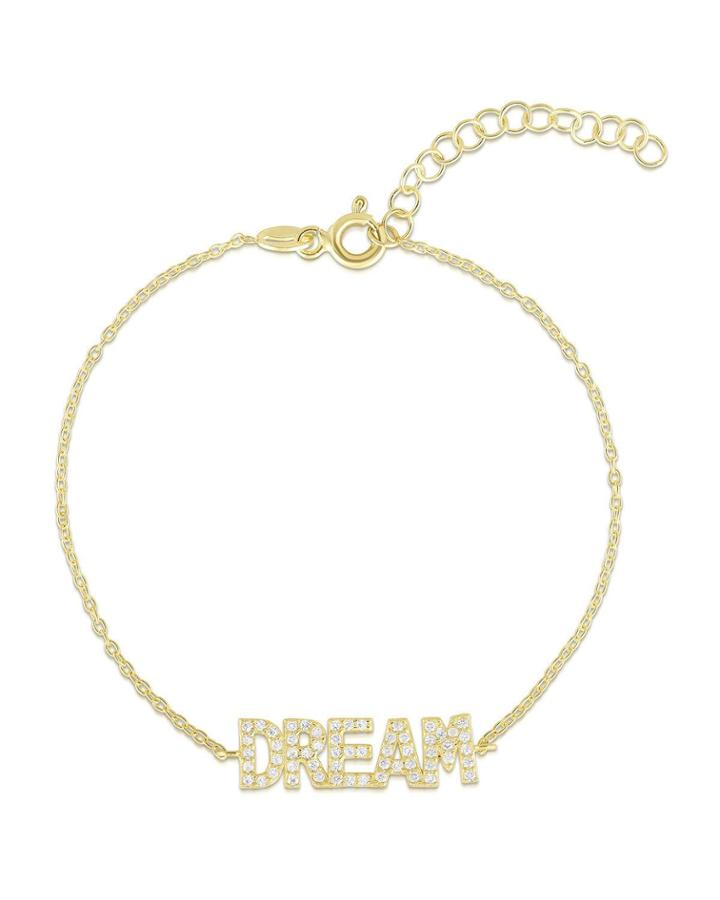 Cubic Zirconia Dream Chain Bracelet, Yellow