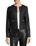 Medina Stitch Faux-leather Jacket, Black