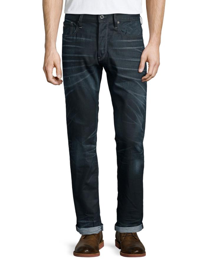 Tapered-leg Condor Denim Jeans, Dark Blue